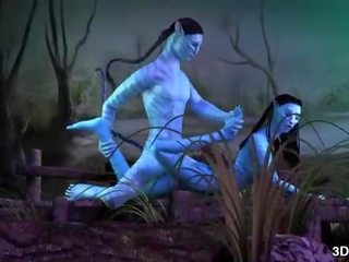 Avatar chica anal follada por enorme azul pene