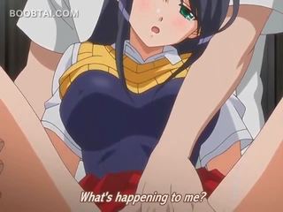 Emocionado hentai adolescente consiguiendo su chorros perra teased