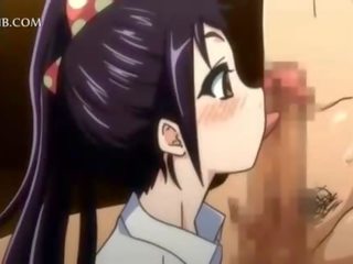 Seksuāli modinājusi anime maziņš tvaika noplūde un jāšanās gigants dzimumloceklis