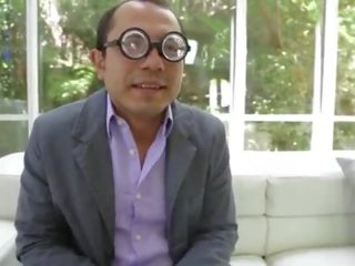 Mexican nerd fucks a lover from his office!