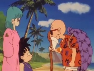 Bulma meets the MD Roshi and clips her pussy