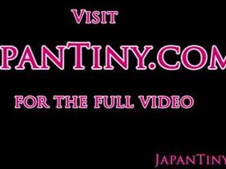 Japanese Petite cutie Facialized in Threesome: Free adult film e5