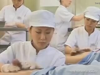 Japonská zdravotní sestra práce chlupatý penis, volný x jmenovitý klip b9