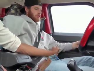 Two terrific Men Masturbating In The Car