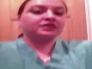 Chubby Nurse shows Her Huge Tits, Free HD x rated video f6