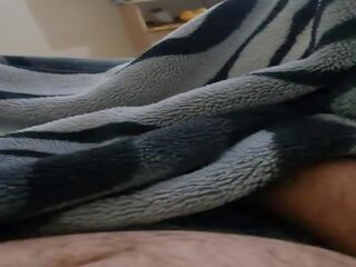 Muslim babeh has bayan clip under blanket with son while step dad sleeps