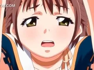 Anime paaralan seductress puke nabunggo mahirap sa pamamagitan ng higante