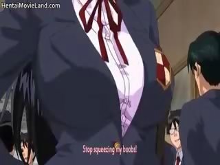Argëtues anime kolegj cuties duke thithur organ seksual i mashkullit part3
