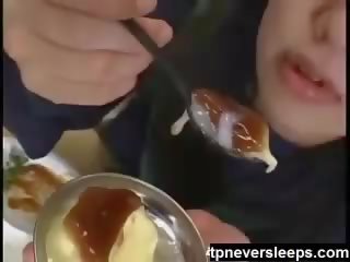 Japanese sweetheart sperm dessert