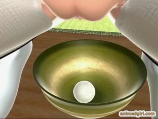 3D Japanese animated shemale gets handjob