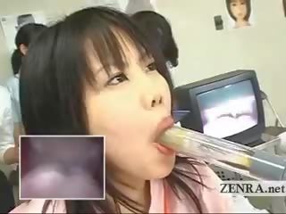 Japāna mammīte expert lietojumi dildo ar kamera par orāls eksāmens