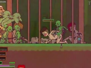 Captivity &vert; etapa 3 &vert; desnudo hembra survivor fights su camino a través de desiring goblins pero fails y consigue follada duro deglución liters de corrida &vert; hentai juego gameplay p3