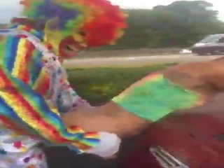 Gibby The Clown fucks Jasamine Banks outside in broad daylight