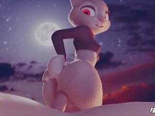 Nagy csizmás judy hopps jelentkeznek neki segg vert által hatalmas manhood &vert; 3d szex csipesz rajzfilm