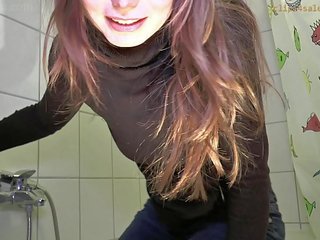 Jeans kijken bikini panty wetting