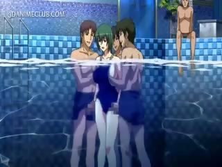 Three superb to trot Studs Fucking A delightful Anime Under Water